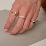 - The Duo Moissanite Ring -