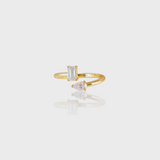 - The Duo Moissanite Ring -