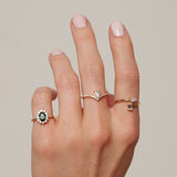 - The Duo Moissanite Ring -