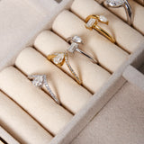 - The Duo Moissanite Ring -