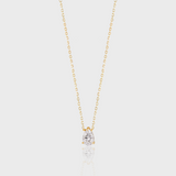 - The Petal 9mm Moissanite Necklace -