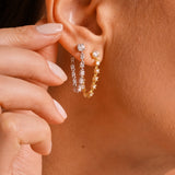 - The Cascade Moissanite Earrings -