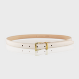 - The Skinny Belt in Off White -