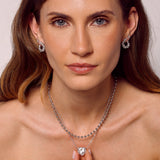 - The Eternity 15mm Moissanite Necklace -