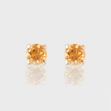 - The Basic 5mm Citrine Earrings -