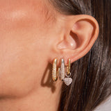 - The Sweetheart Moissanite Hoops -