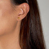 - The Basic 5mm Citrine Earrings -