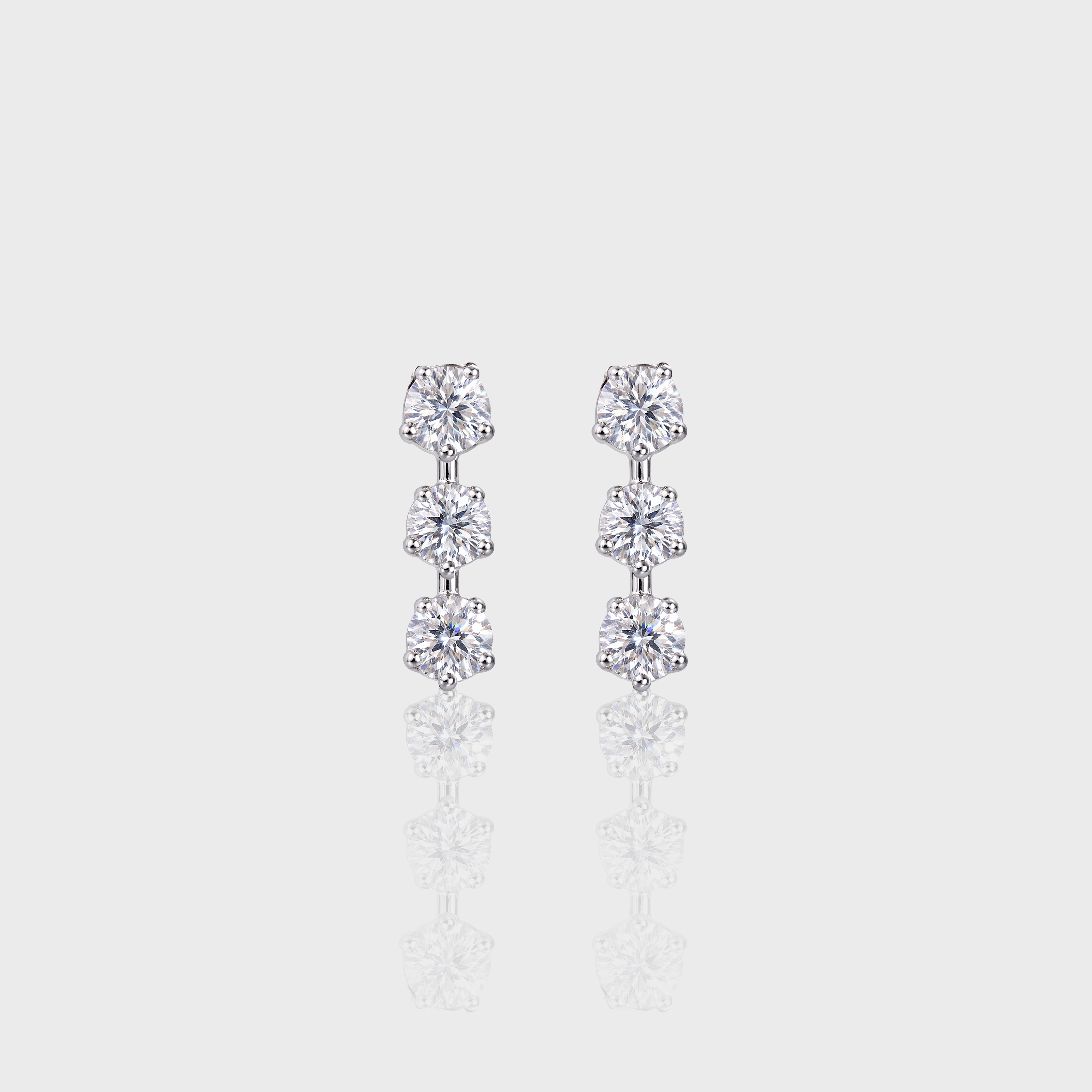 - The Petit Wisteria Moissanite Earrings -