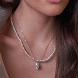 - The Petal 14mm Moissanite Necklace -