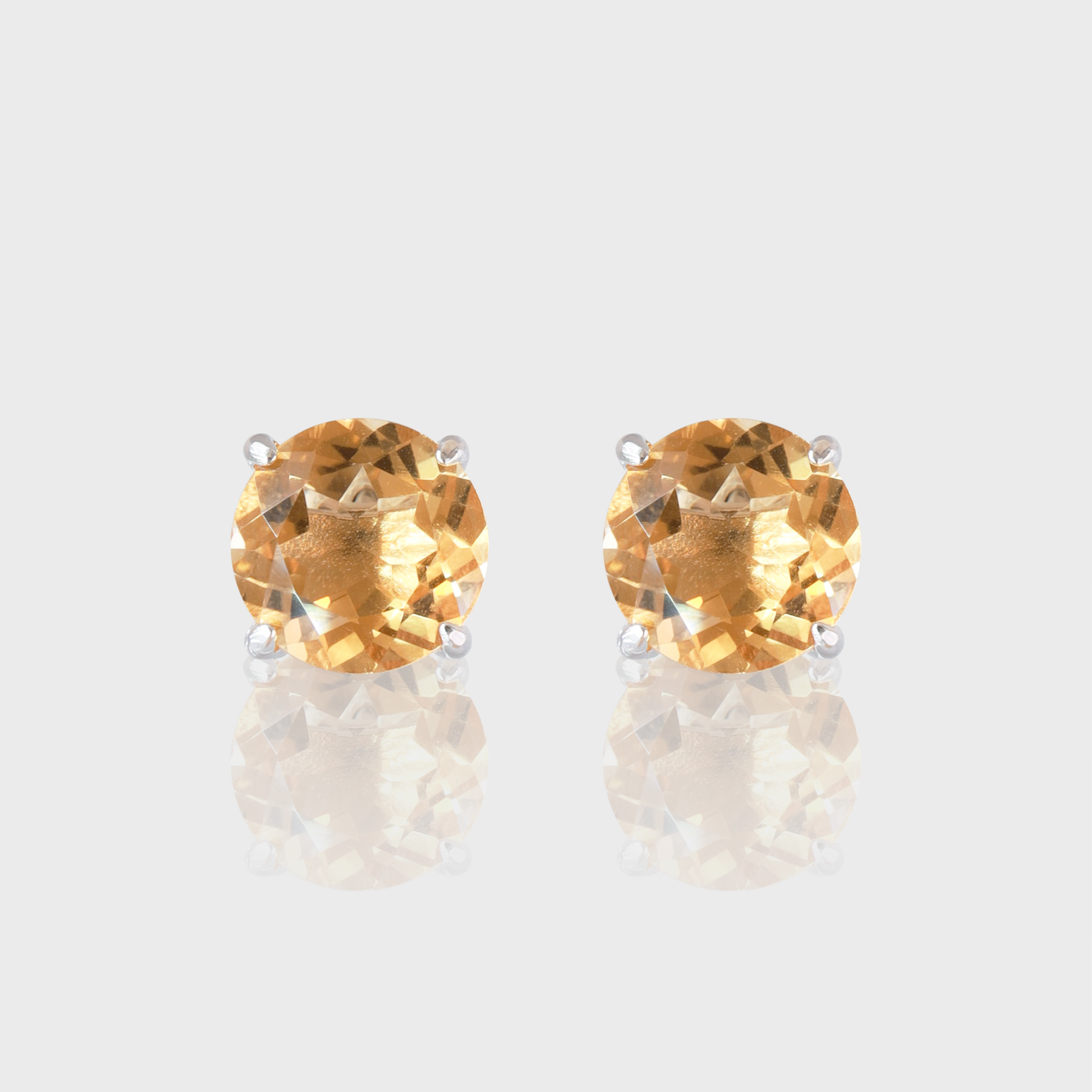 - The Classic 9mm Citrine Earrings -