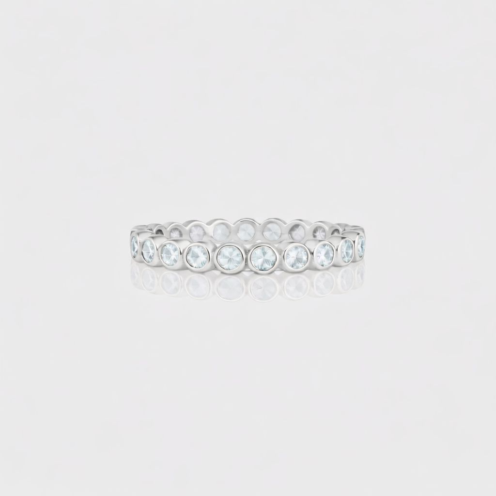 - The Slim Blue Topaz Ring -