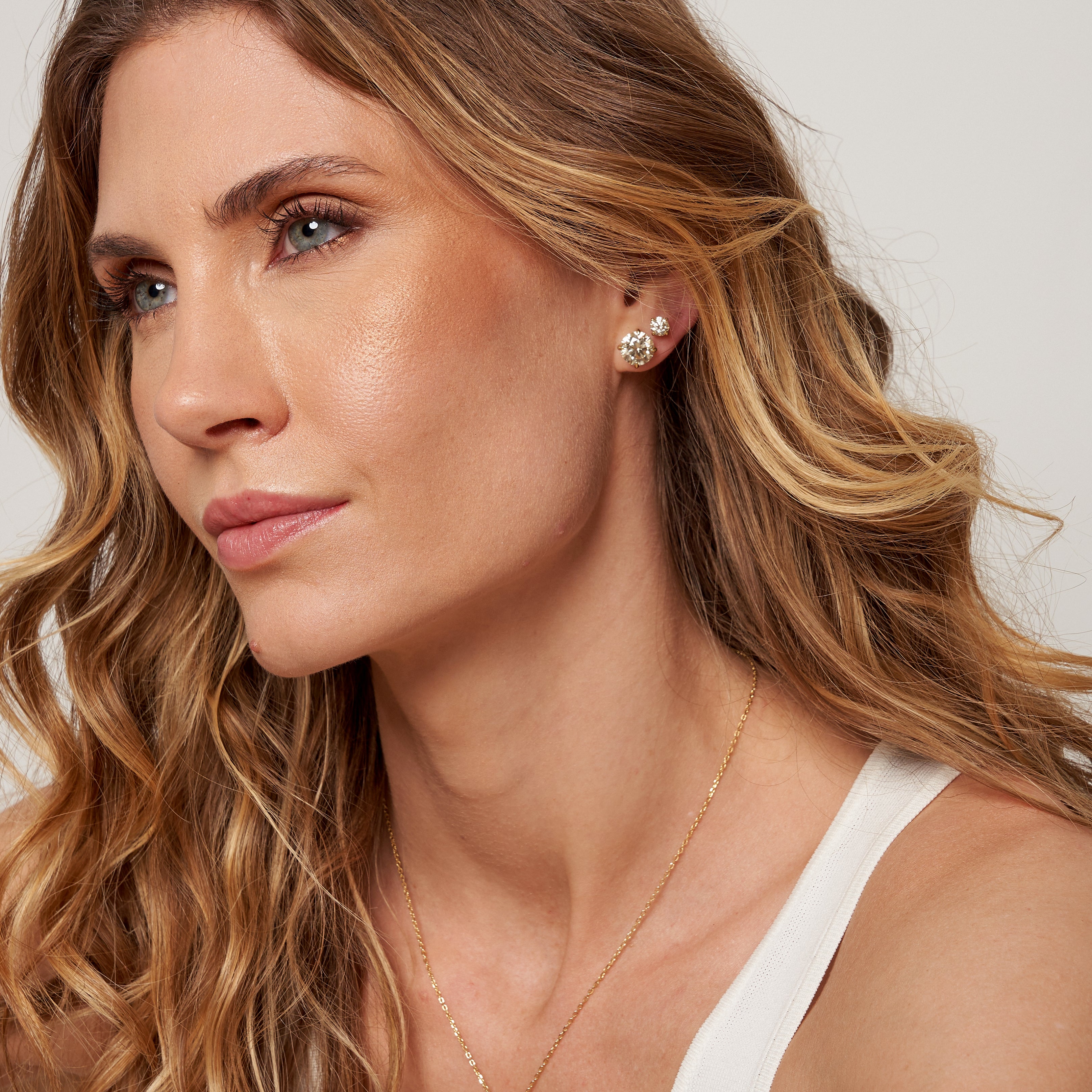 - The Bold 8mm Champagne Moissanite Necklace -