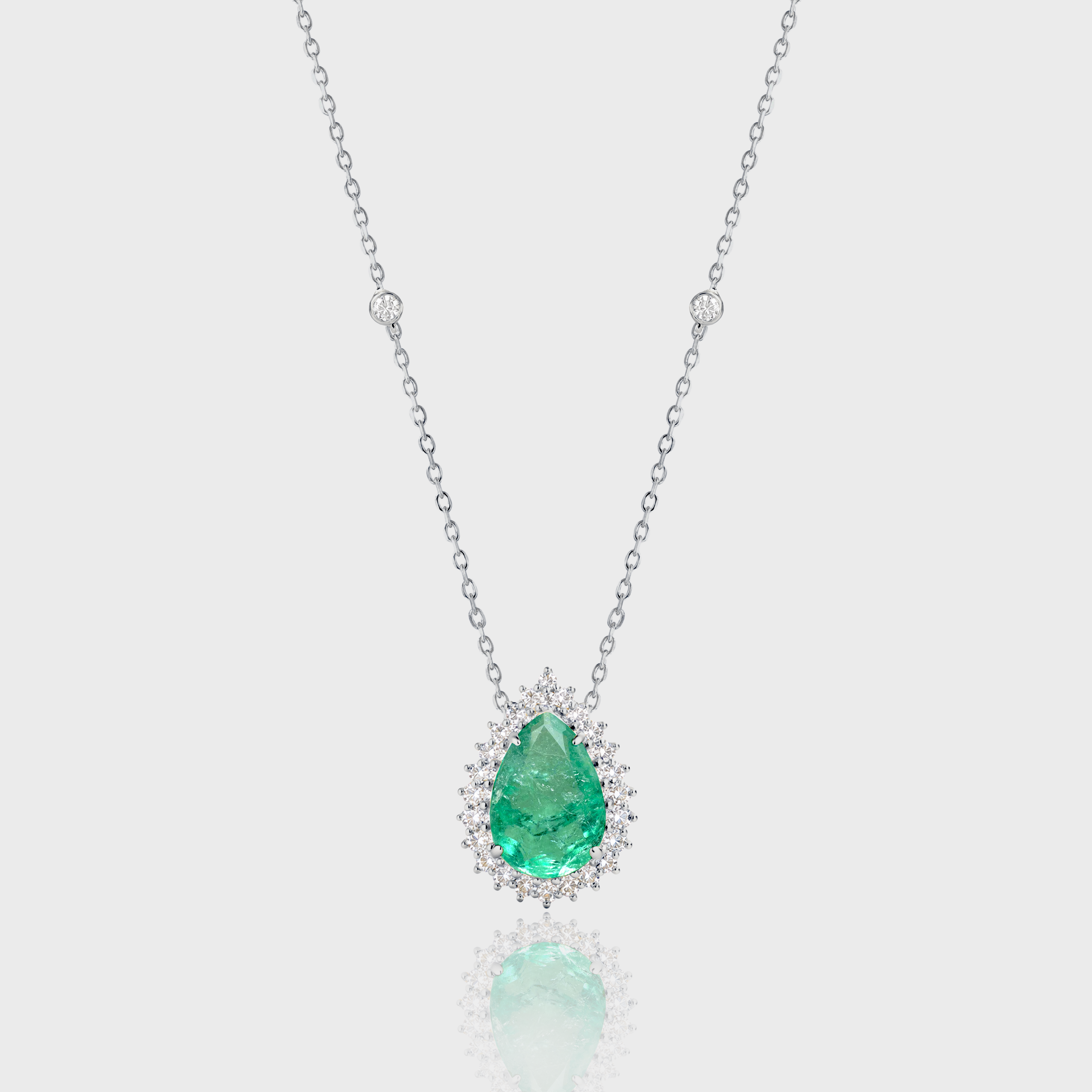 - The Camellia Moissanite Necklace -