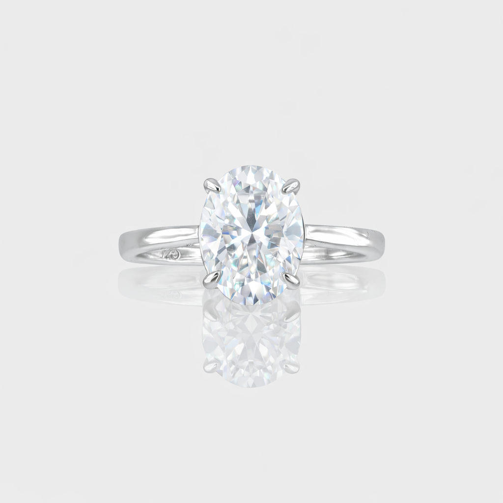 - The Divine Moissanite Oval Ring -