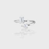 - The Duo Moissanite Ring -