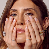 - The Petite Moissanite Pinky Ring -