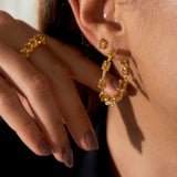 - The Prestige Citrine Hoops -