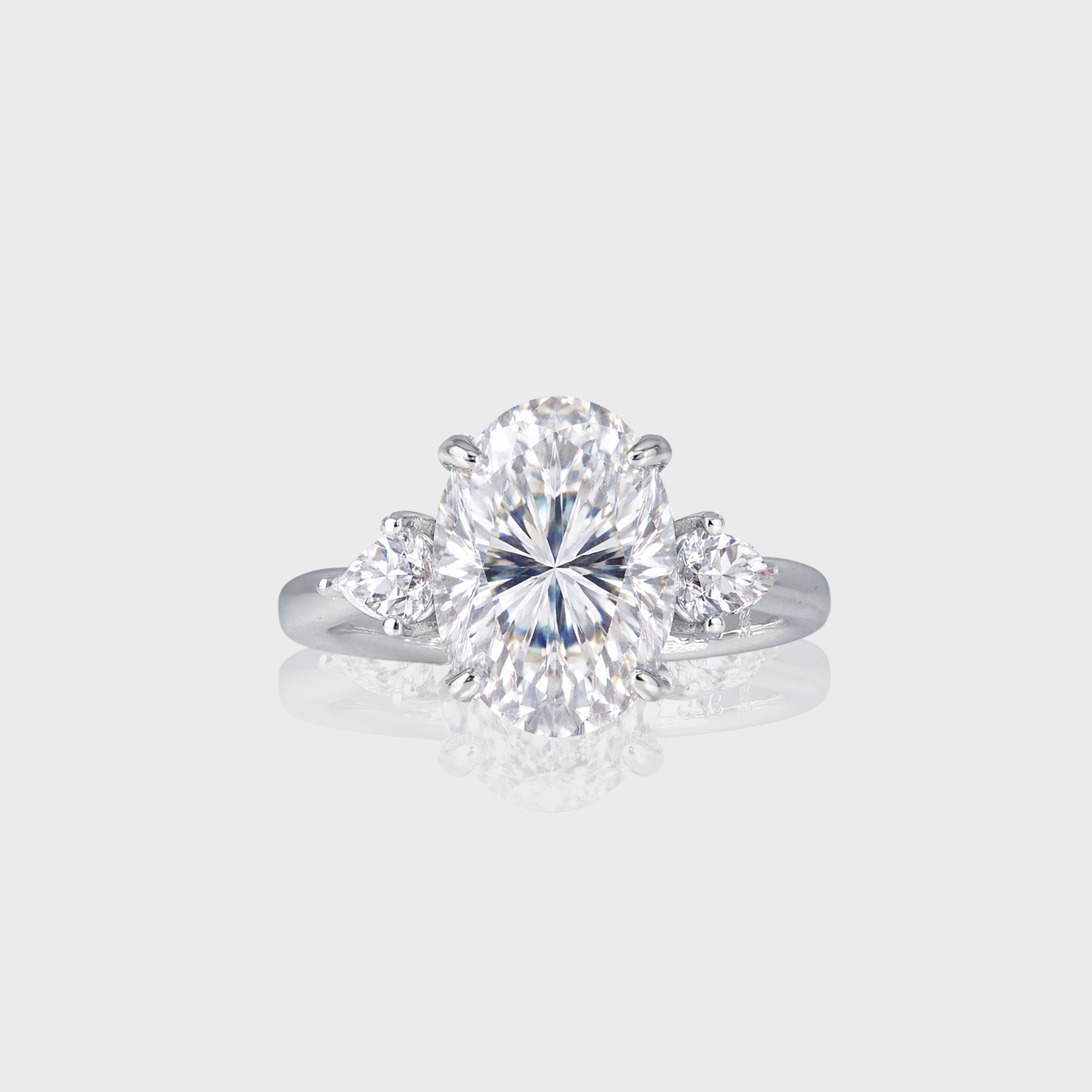 - The Trinity Moissanite Ring -