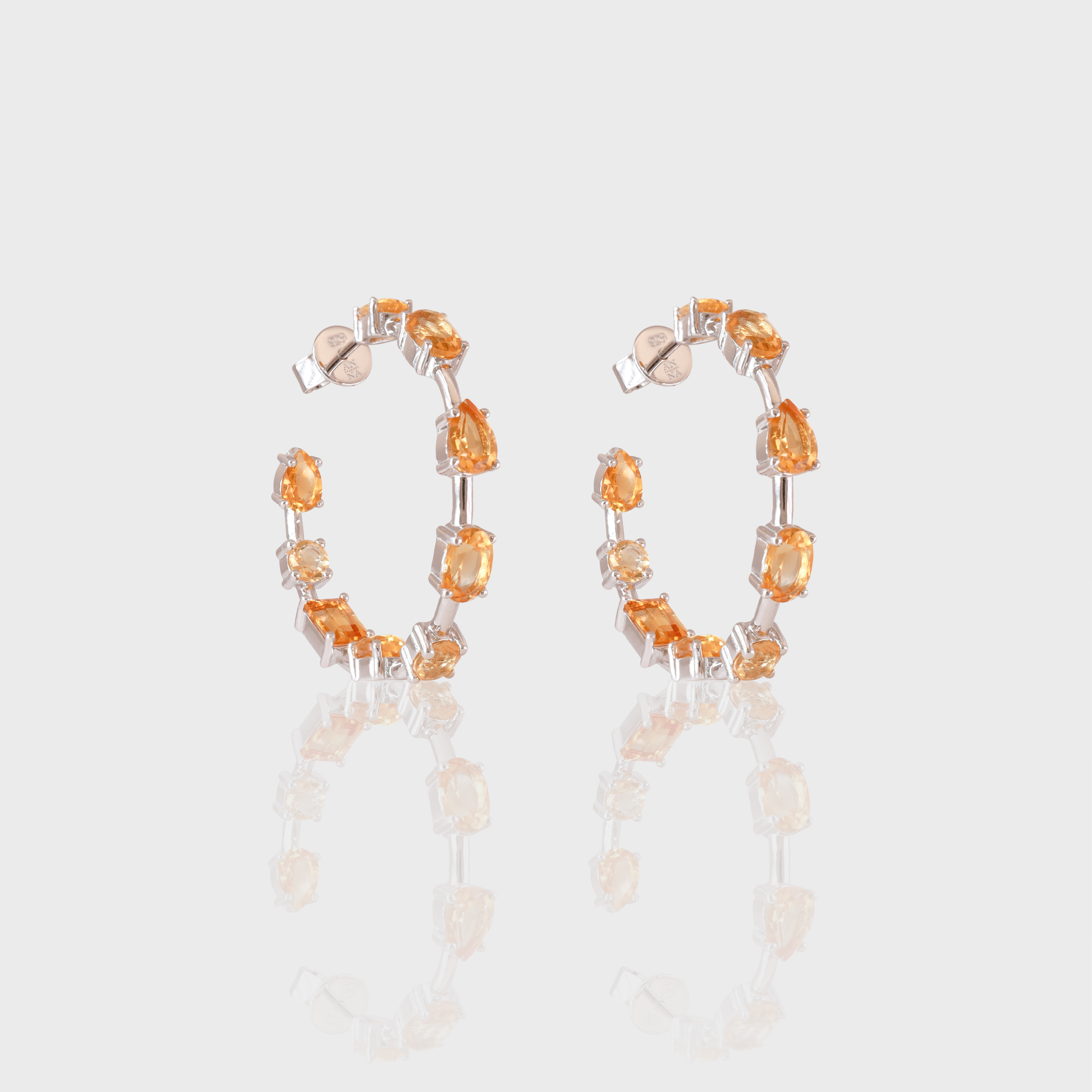 - The Prestige Citrine Hoops -