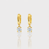 - The Minimalist Moissanite Hoops -