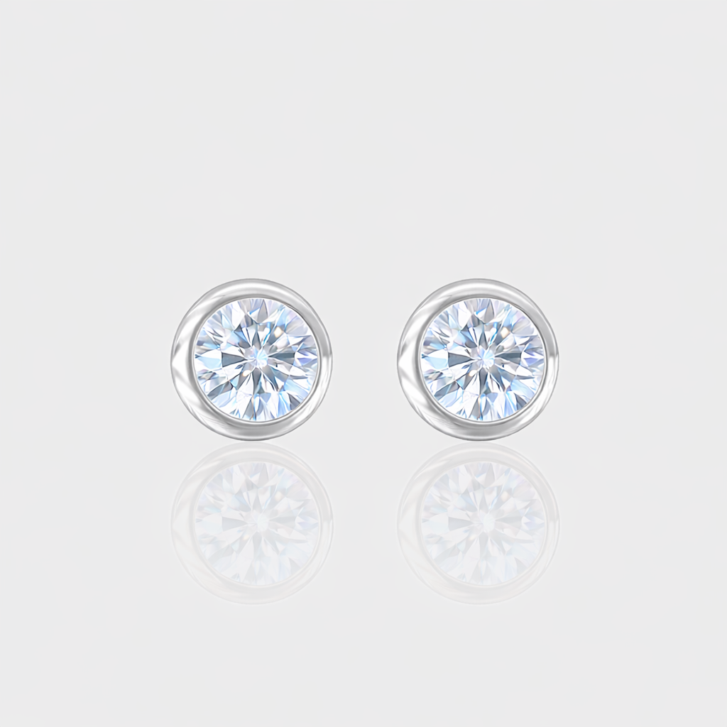 - The Soleil 4mm Moissanite Earrings -