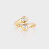 - The Twist Moissanite Pinky Ring -