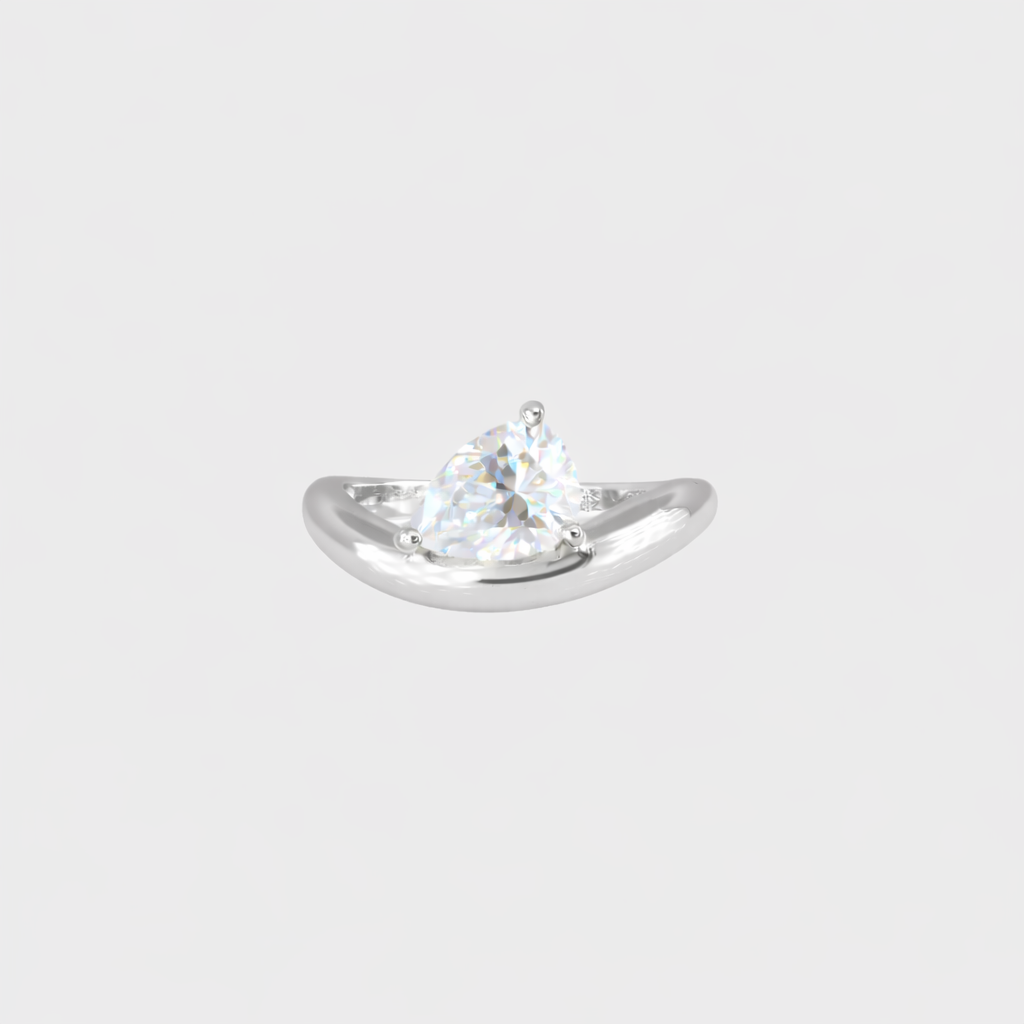 - The Wave Moissanite Ring -