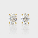 - The Effortless Moissanite Oval Earrings -